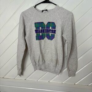 VINTAGE Washington DC Sweatshirt Youth L Gray America 90s USA Crewneck Pullover